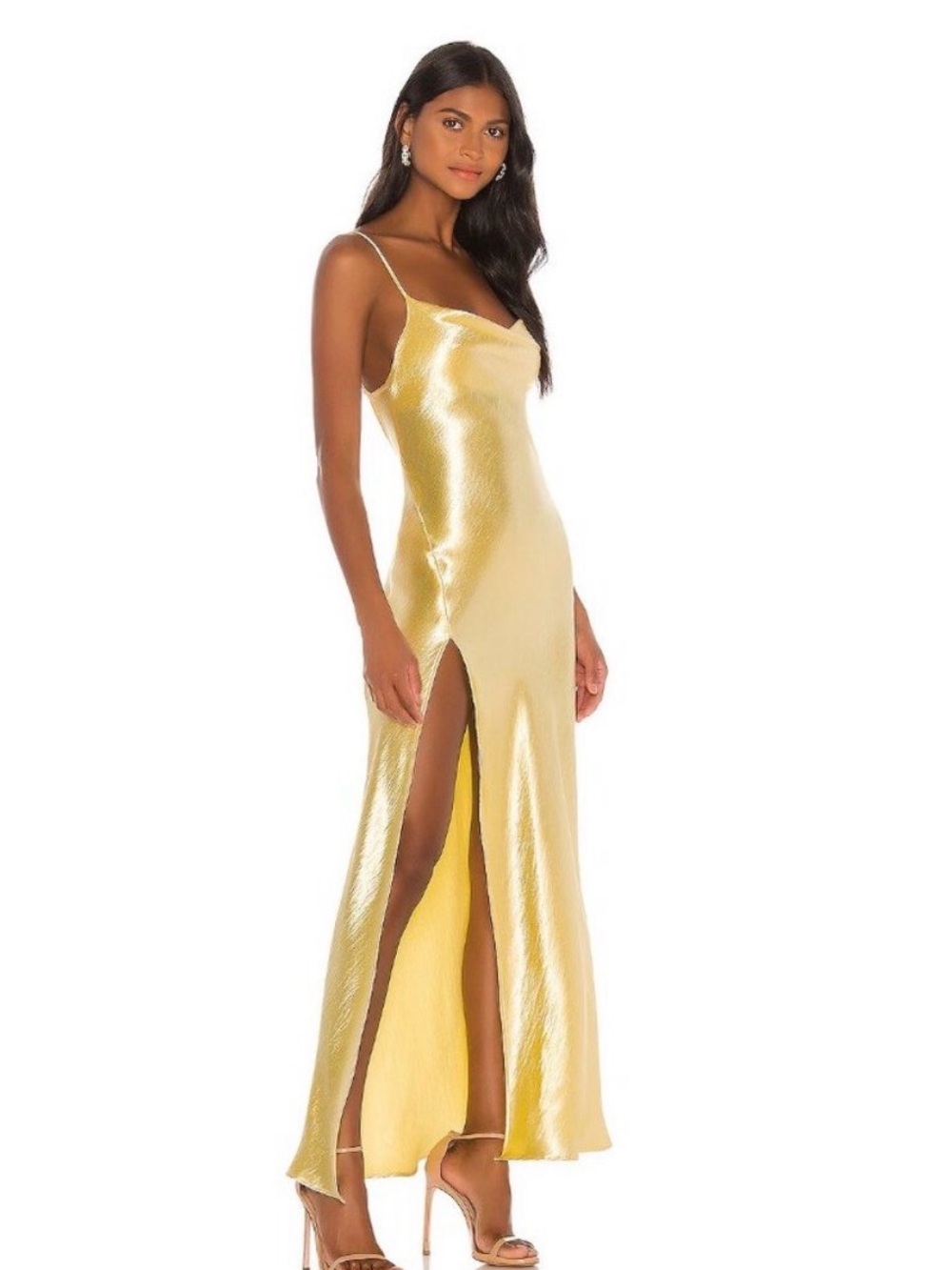 RESA river slip dress yellow